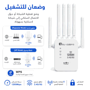 Alternative view of مقوي إشارة واي فاي ثنائي النطاق 1200Mbps