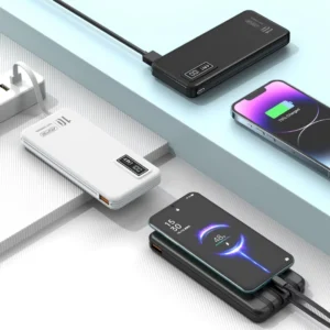⁦باور بانك بسعة 10000mAh شحن سريع 22.5W مع 4 كابلات مدمجة وشاشة رقمية ASPOR A300PD⁩ - الصورة ⁦8⁩