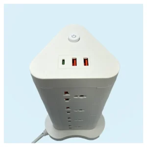 Alternative view of مشترك كهربائي 8 في 1 بقدرة 2500 واط مع USB وType-C وشحن سريع