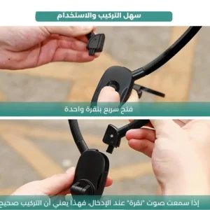 ⁦حامل الهاتف المغناطيسي من الرقبة للتصوير الحر والفلوغات بمنظور المستخدم⁩ - الصورة ⁦5⁩