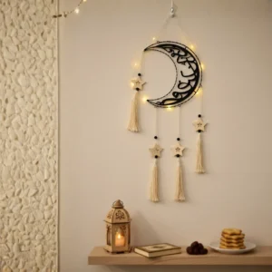 Alternative view of مصباح هلال رمضاني بإضاءة LED دافئة