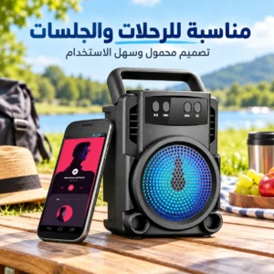 ⁦سماعة بلوتوث GTS-1360 محمولة مع FM وUSB وMicro SD وتقنية TWS⁩ - الصورة ⁦7⁩