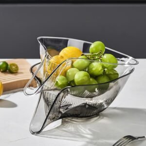 ⁦مصفاة مطبخ عملية سلة تصريف للخضروات والفواكه وتصريف الماء بسرعة⁩ - الصورة ⁦5⁩