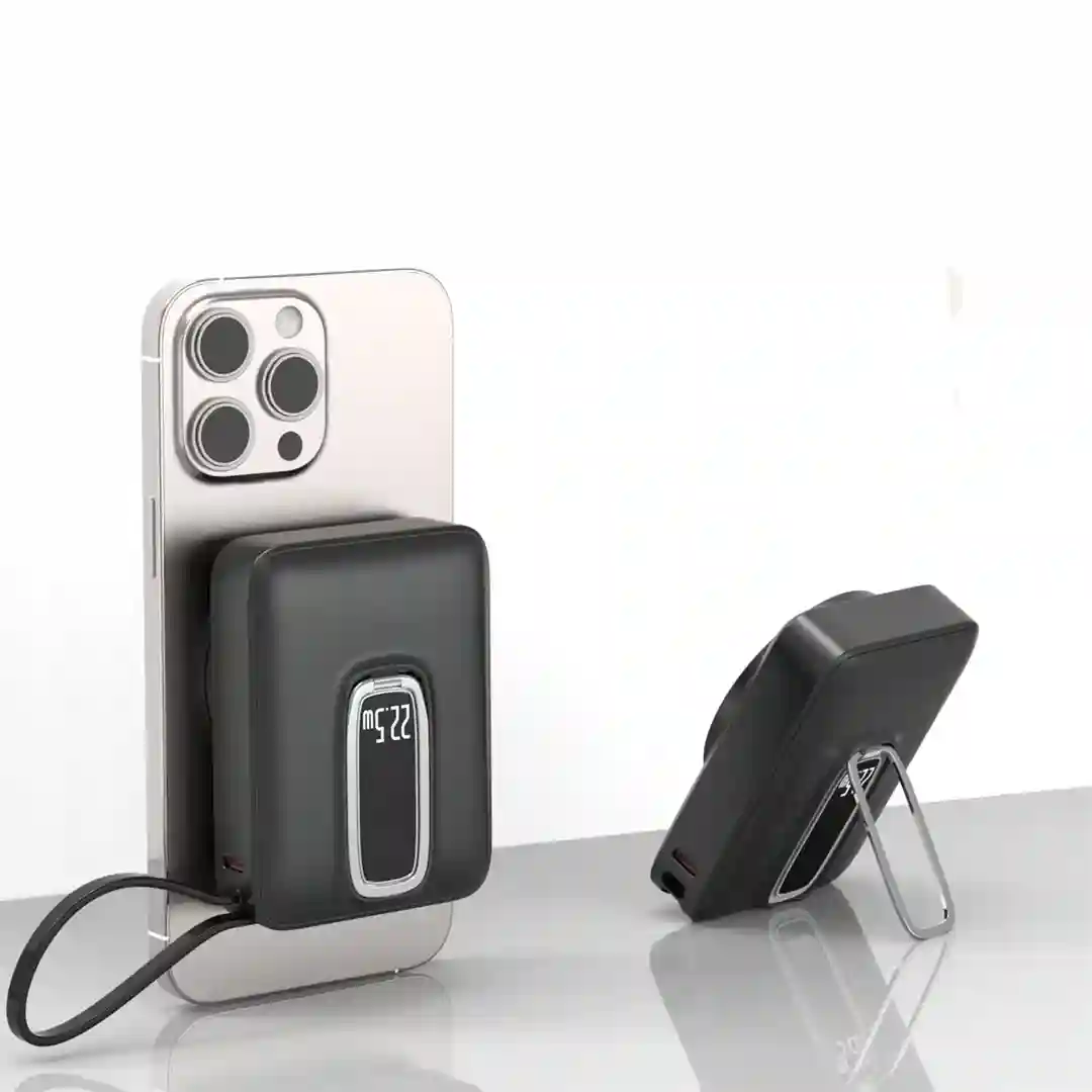 باور بانك مغناطيسي لاسلكي بسعة 10000mAh شحن سريع 22.5W مع شاشة رقمية من ASPOR A313