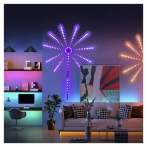 Alternative view of شريط إضاءة LED بشكل ألعاب نارية – مزامنة موسيقى وتحكم ذكي USB