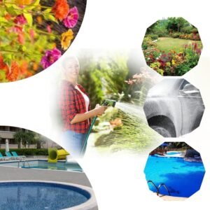 بكرة خرطوم حديقة 10 متر مع مسدس رش 7 وظائف – تصميم محمول وعملي - الصورة 8